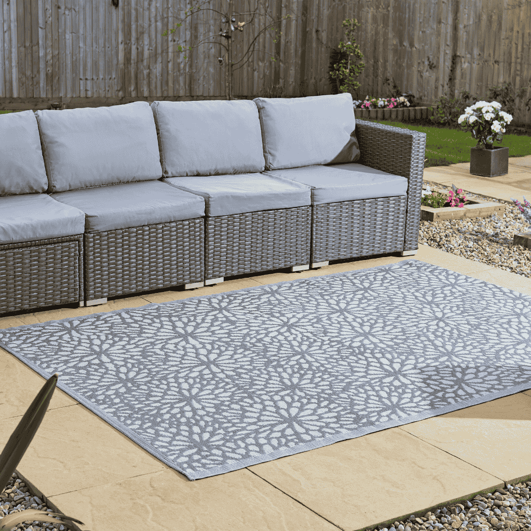Alfresco Mat Bloom Slate 150 x 210cm