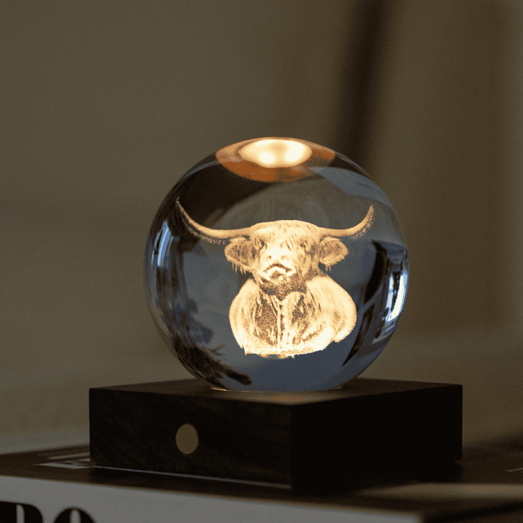 Amber Crystal Light - Highland Cow
