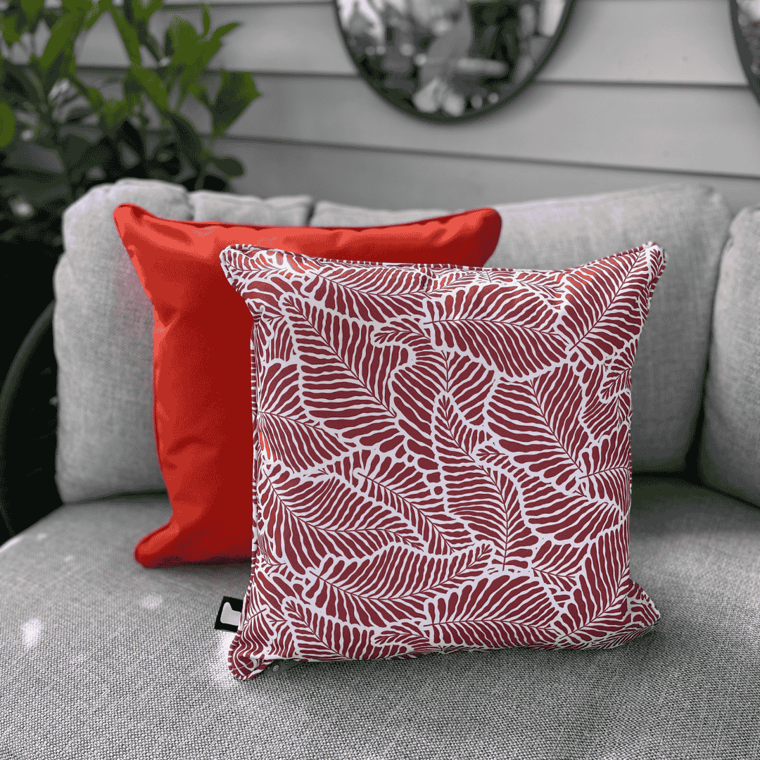 B Cushion Oasis Leaf - Marsala