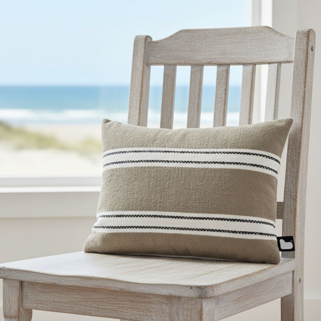 B Outdoor Cushion Aquaclean Haven Large Stripe - Sand - 30 x 40cm