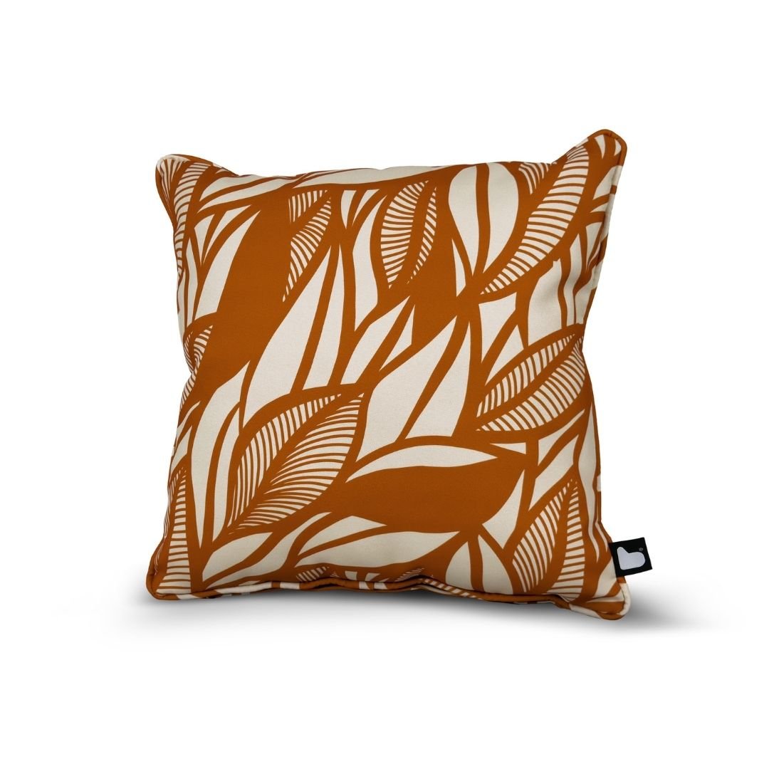 B Outdoor Cushion Poplar Leaf - Rust