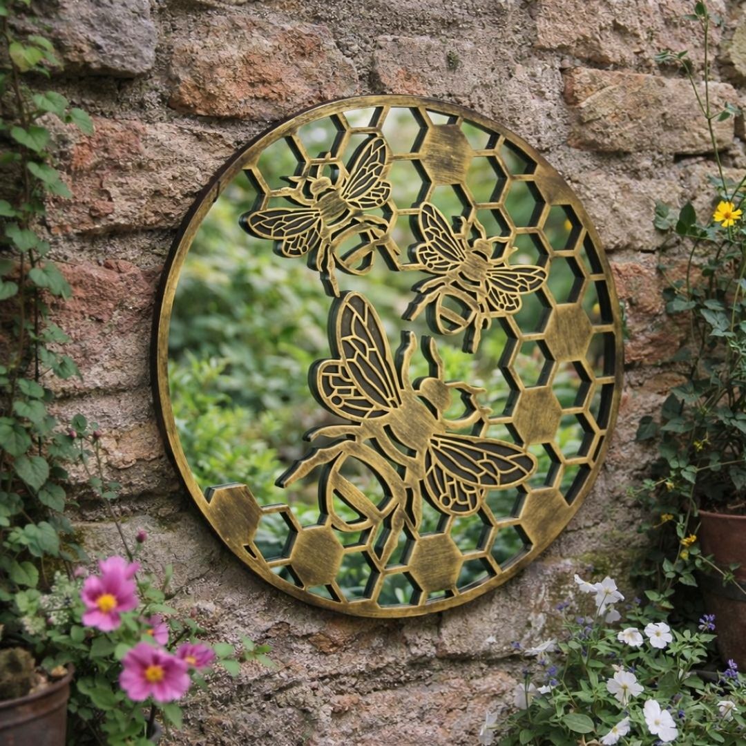 BeeFlection Home & Garden Mirror - Goldgris