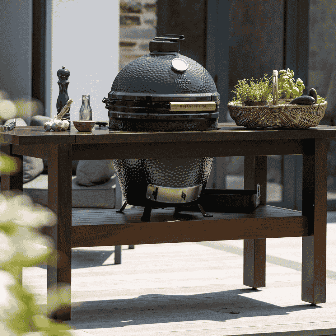 Big Green Egg - Large Mahogany Table Bundle