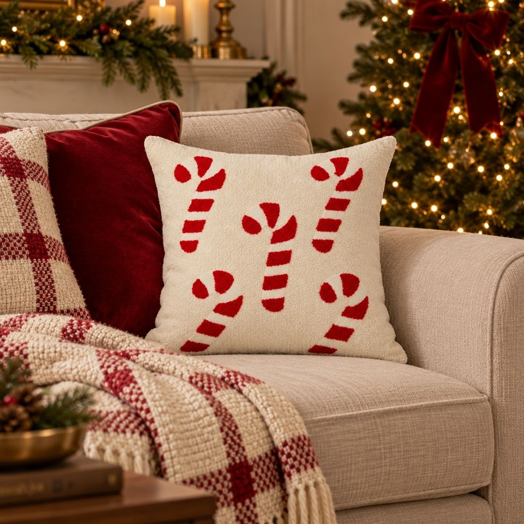 Christmas Cushion Candy Canes