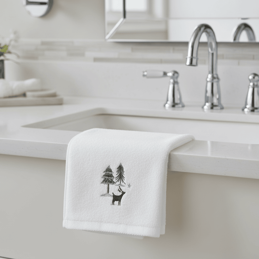 Christmas 'Frosted Forest' Hand Towel