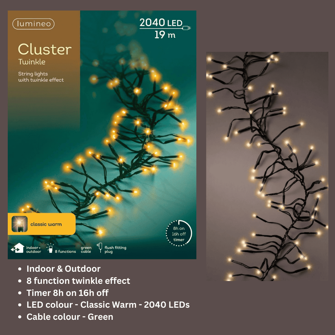 Christmas LED Cluster Lights Classic Warm 2040 LED