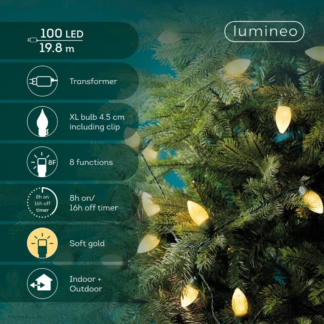 Christmas LED Vintage Lights XL Soft Gold 100 LED