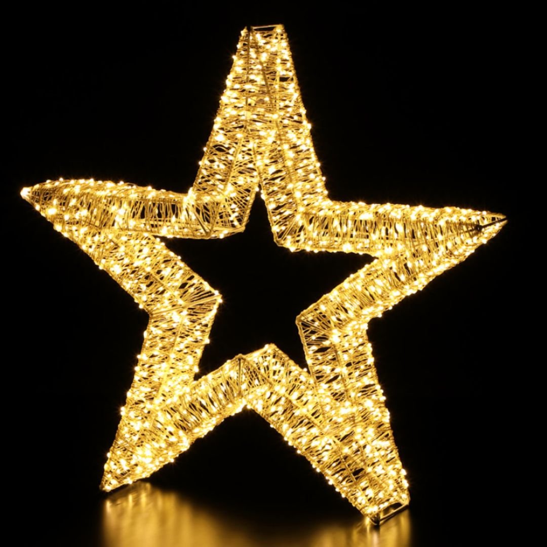 Christmas Micro LED Double Sided 3D Star 60cm