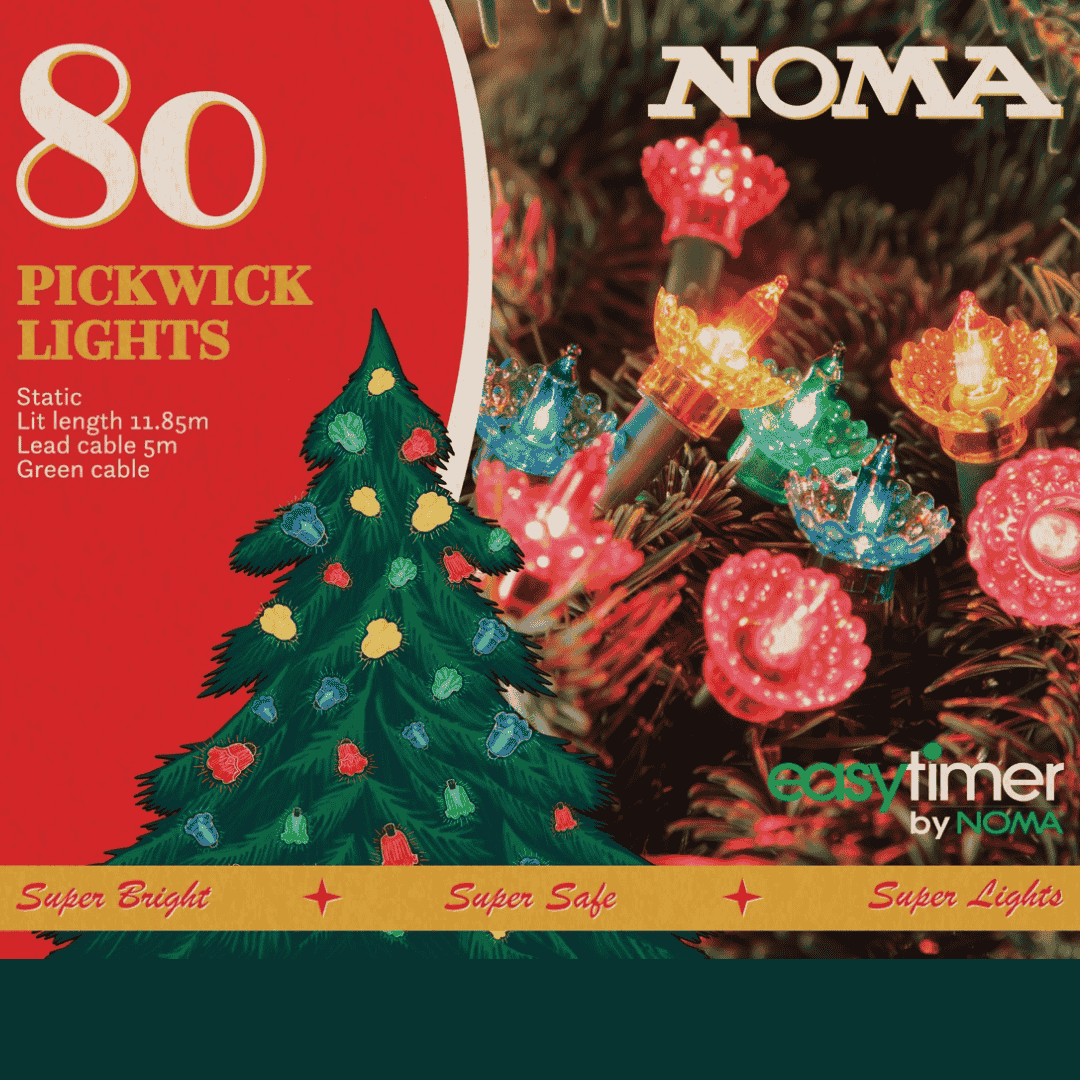 Christmas String Lights Pickwick 80 LED Multicolour