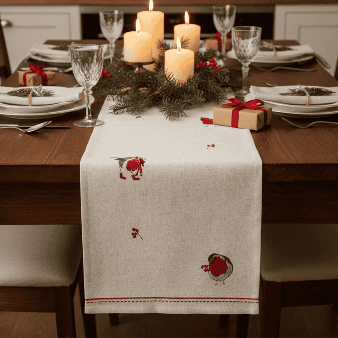 Christmas Table Runner Robin Riot