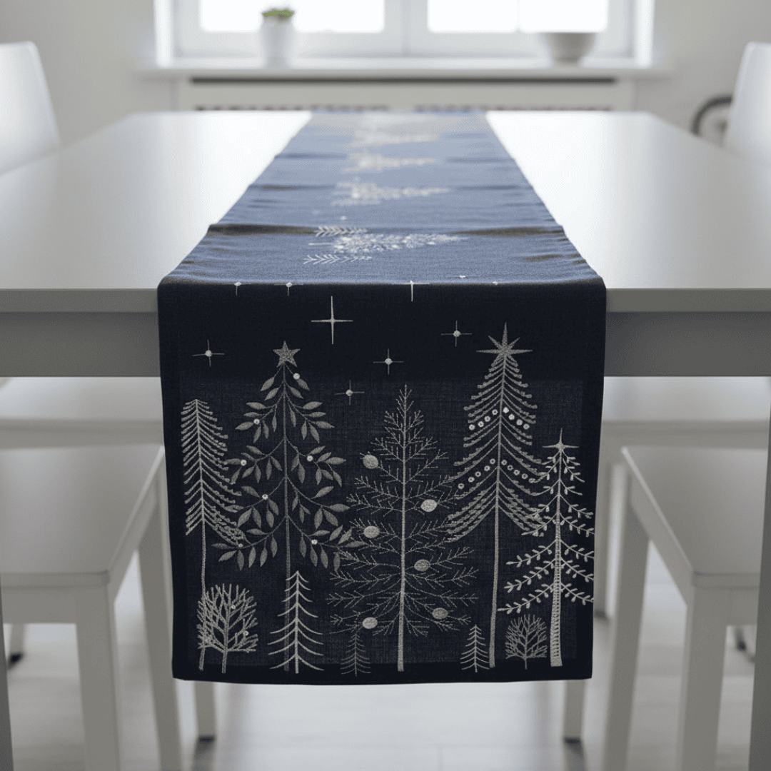 Christmas Table Runner 'Starlight Pines'