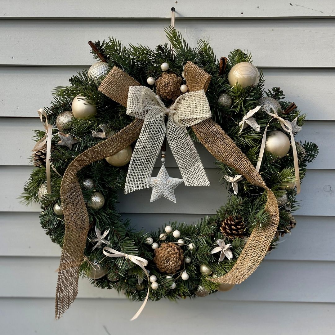 Christmas Wreath Natural Champagne