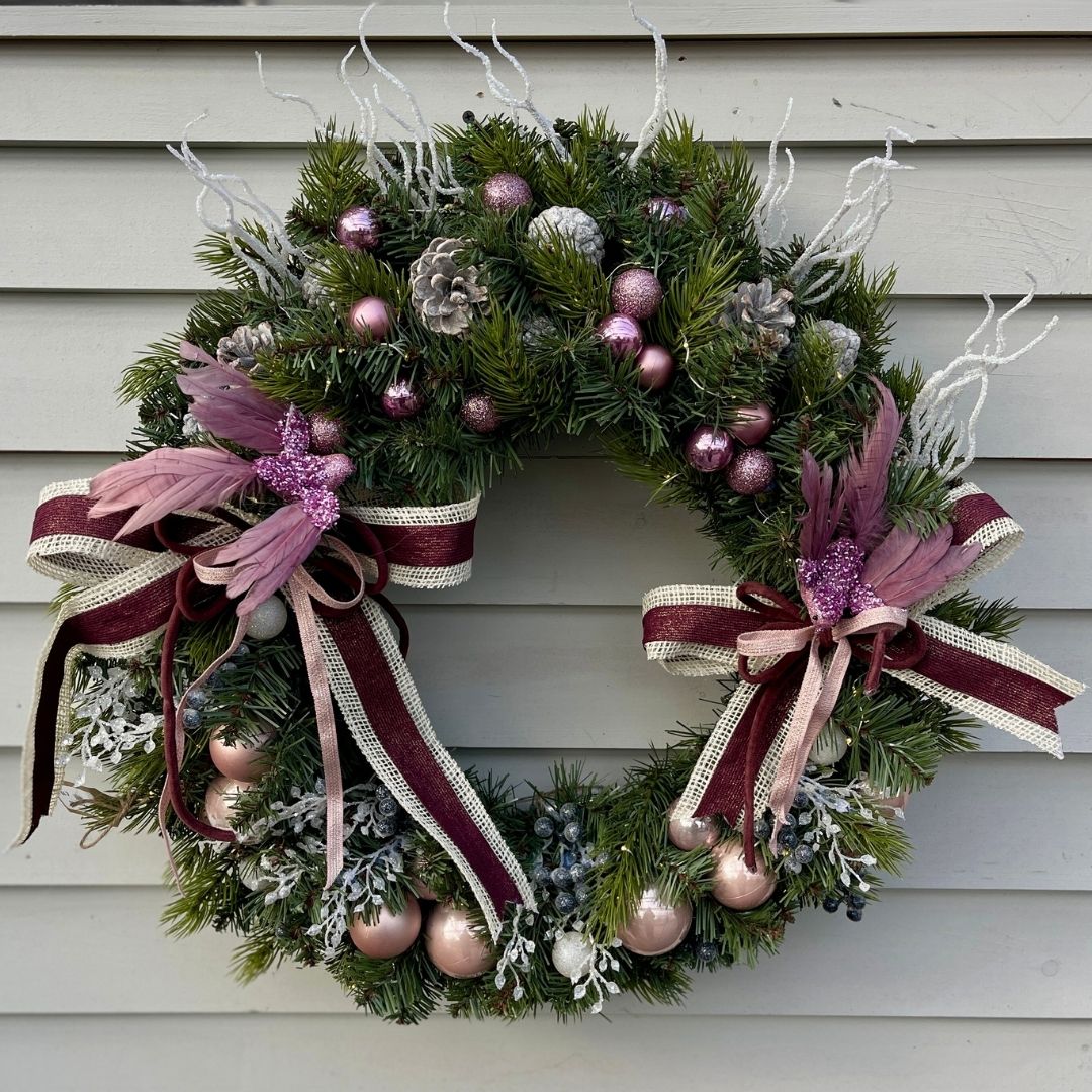 Christmas Wreath Pink Chic