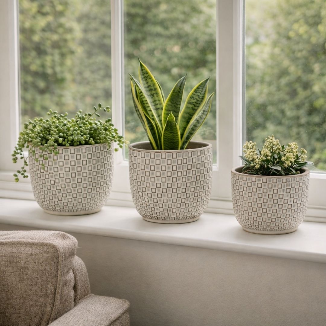 Daan Pot Round White