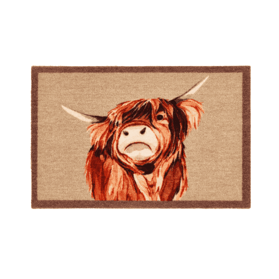 Door Mat Highland Cow