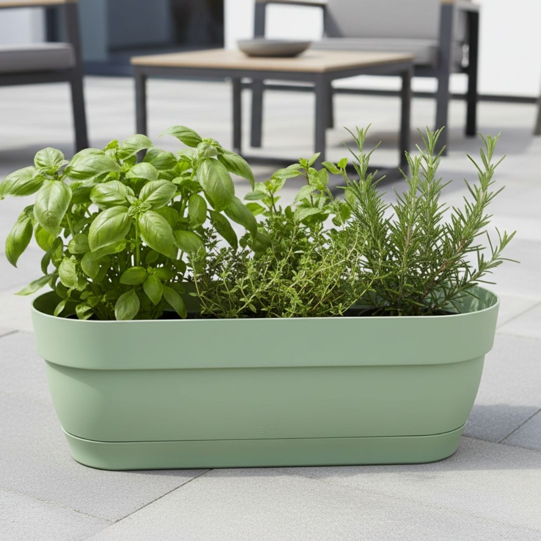 Elho Vibia Campana Trough 50cm Pistachio Green