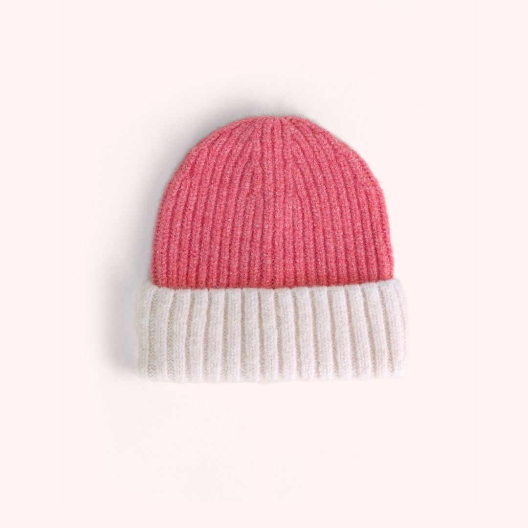 Emily Beanie Hat - Coral