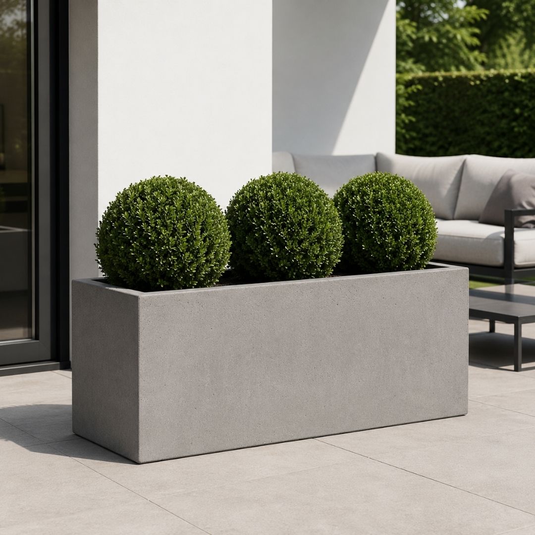 Eschbach Box Planter - Concrete Grey