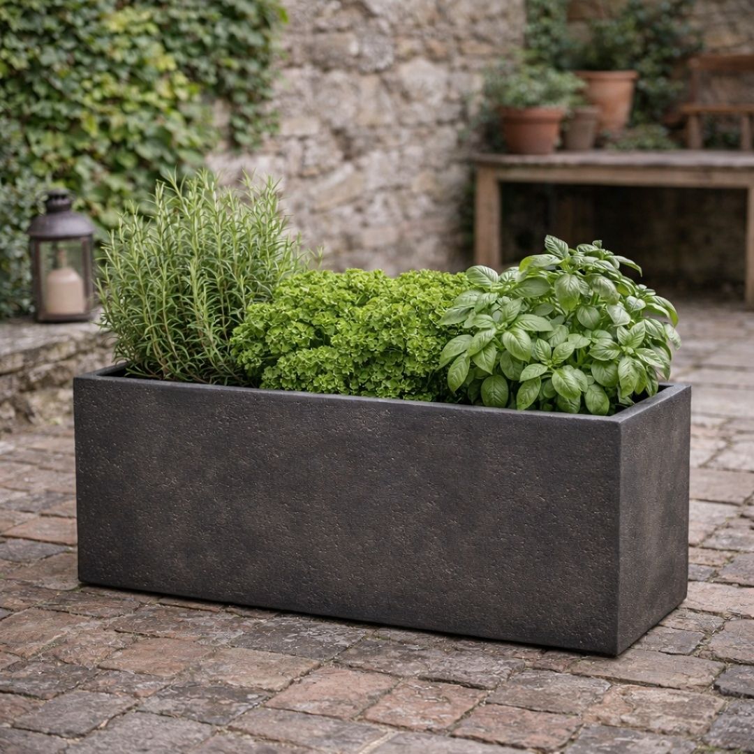 Eschbach Box Planter - Espresso Black