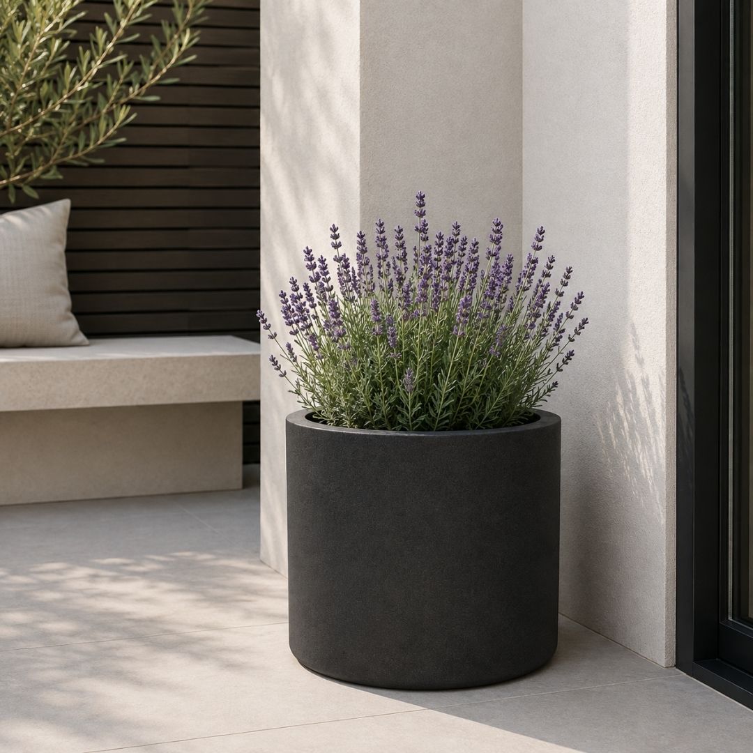 Eschbach Cylinder Pot - Espresso Black