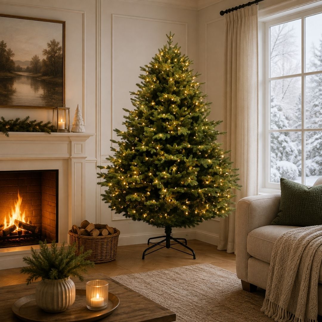 7.5ft Highbridge Fir Pre-Lit Artificial Christmas Tree