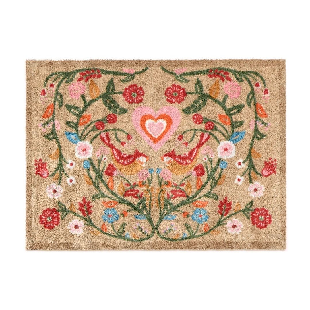 Hug Rug Doormat Garden Lovebirds