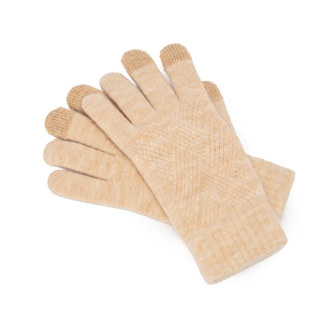 Gloves Knitted Weave Oat