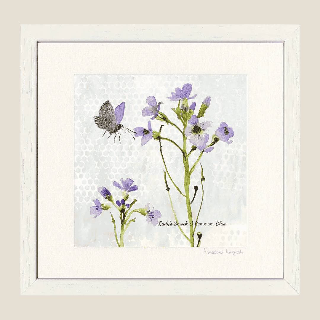 'Lady's Smock & Common Blue' Print