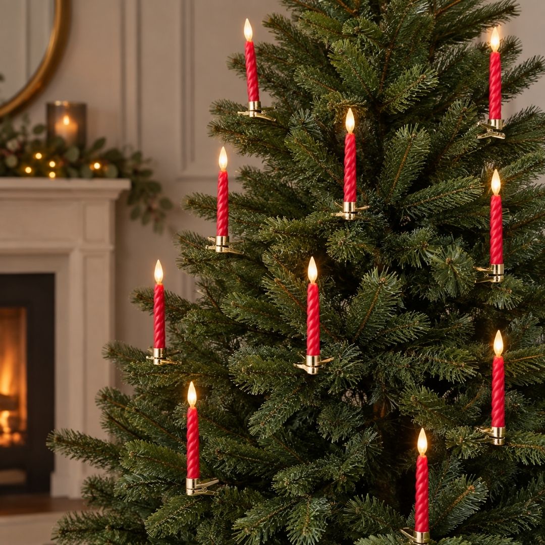 Red LED Christmas Tree Candle Lights