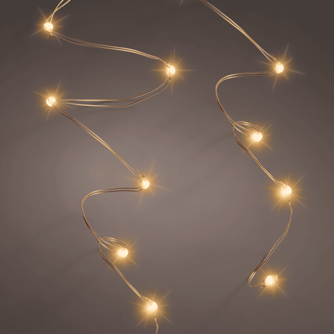 Micro LED Battery Christmas String Lights - Classic Warm