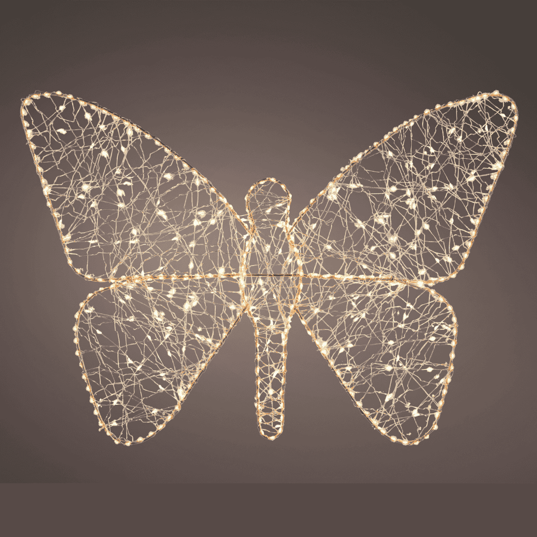 Micro LED Christmas Light Butterfly Gold
