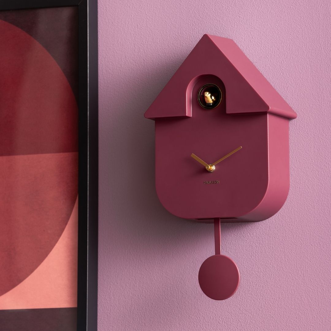 Modern Cuckoo Clock Oro Dark Mauve