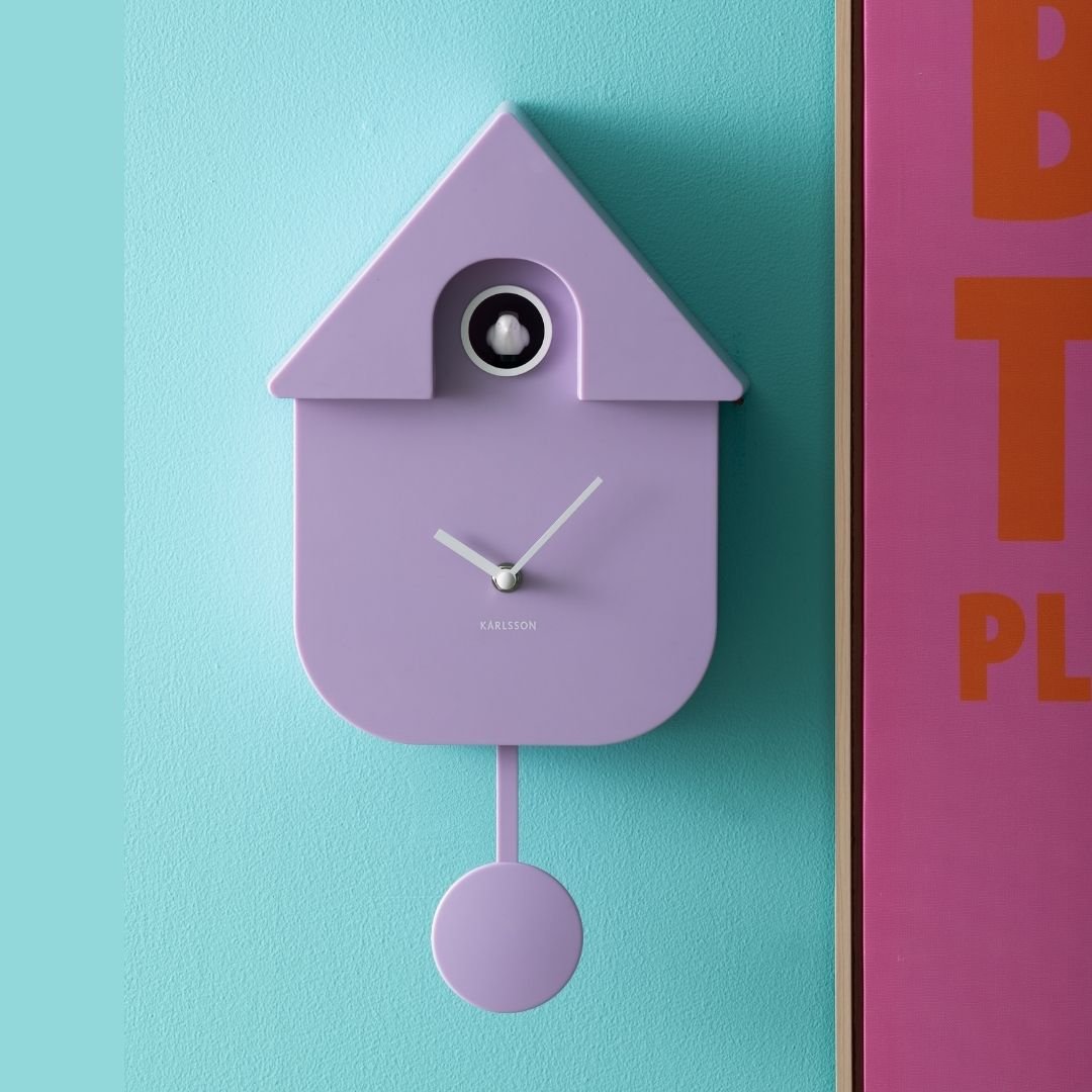 Modern Cuckoo Clock Soft Purple