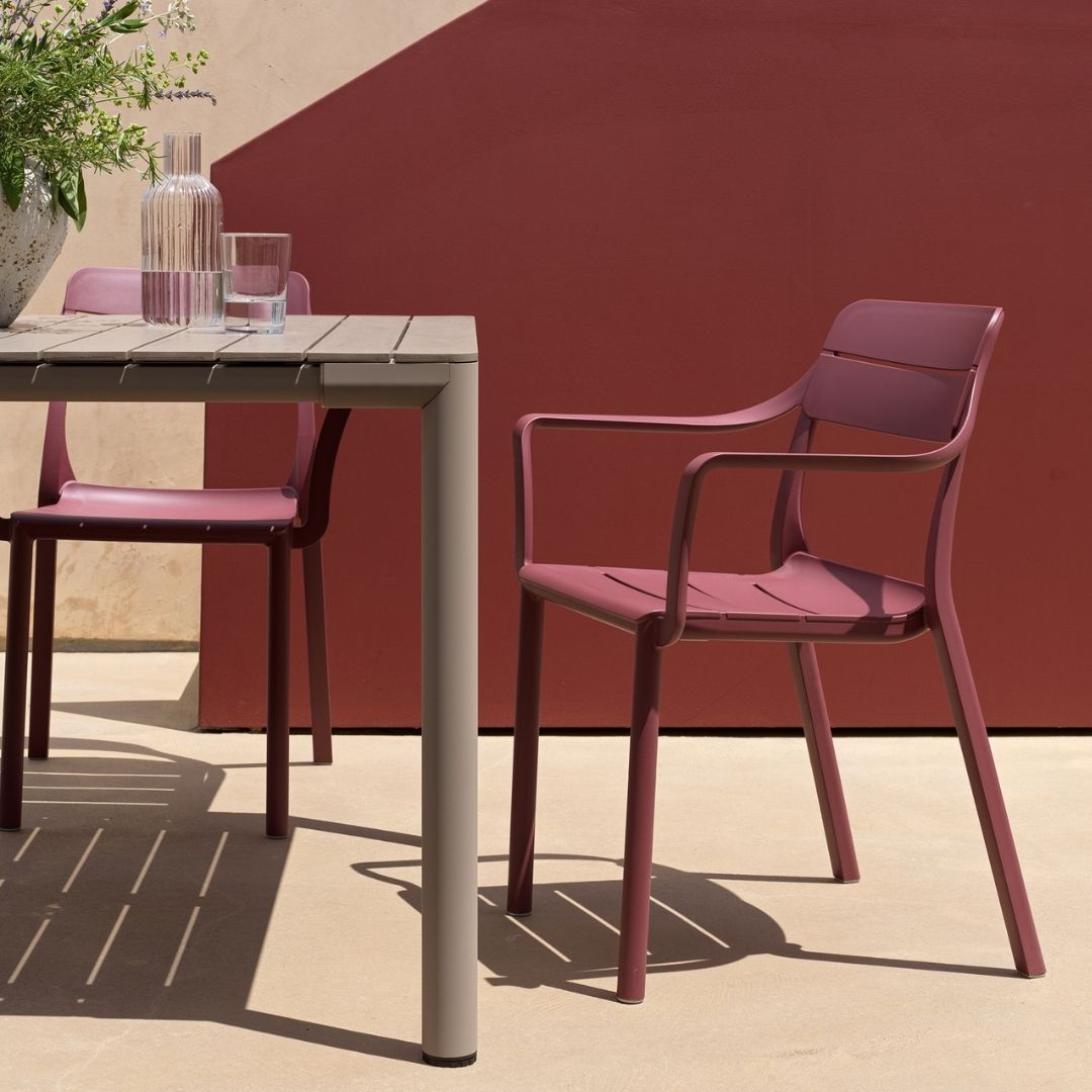 Outdoor Arm Chair Cassia - Burgundy