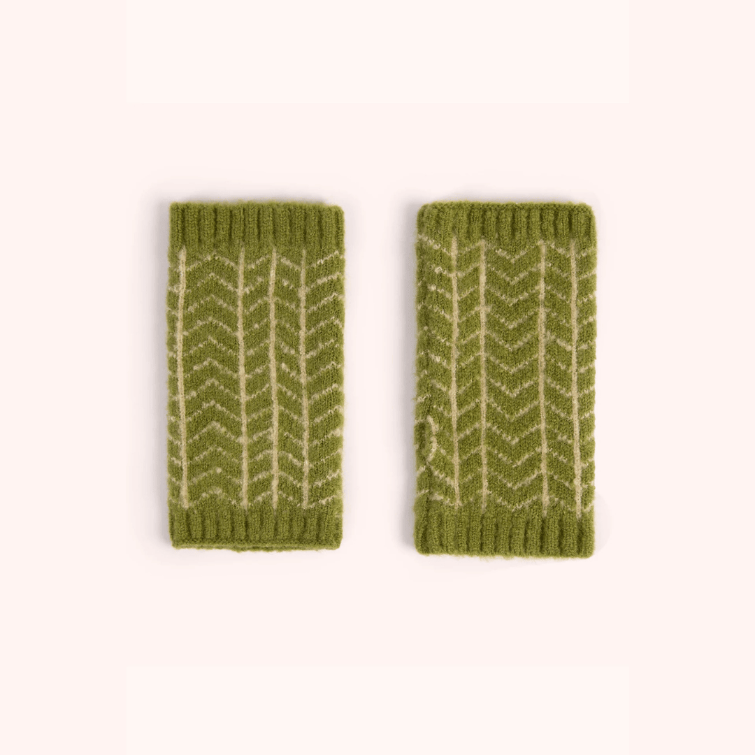 Niamh Wrist Warmers - Olive