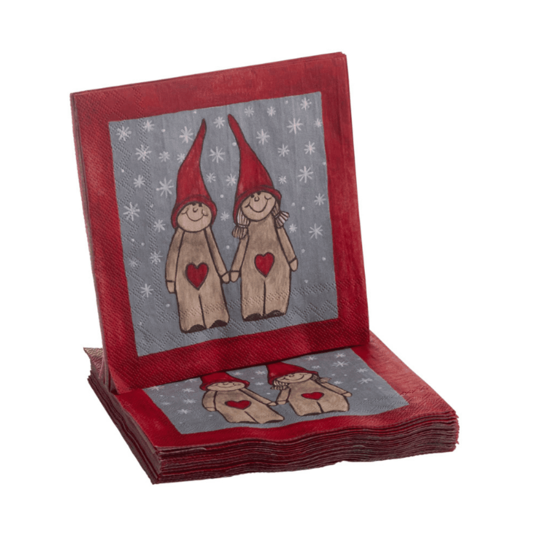 Paper Napkins Peek - A - Boo Santa 33x33cm