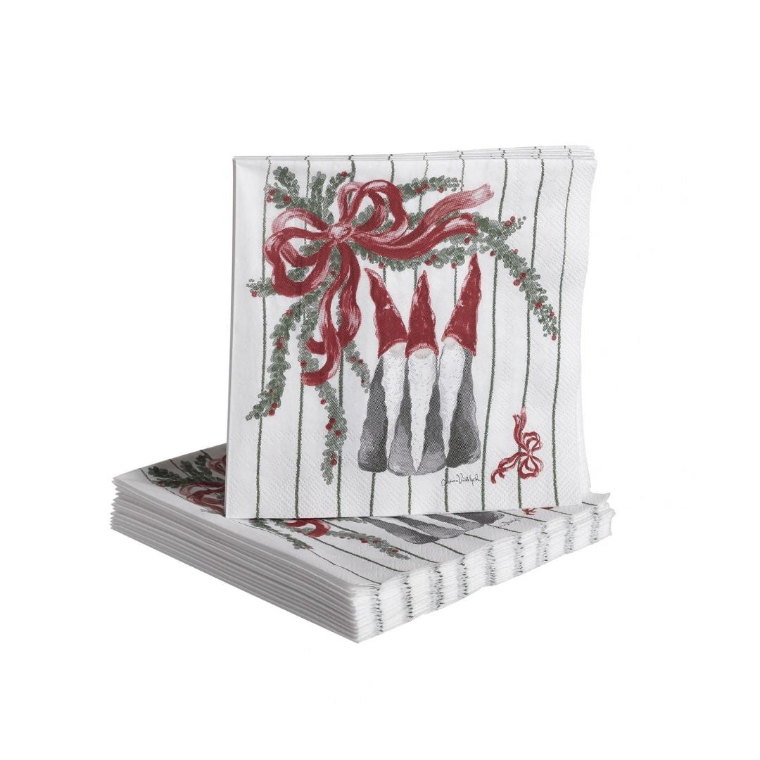 Christmas Paper Napkins Tall Santa Stripe 33x33cm