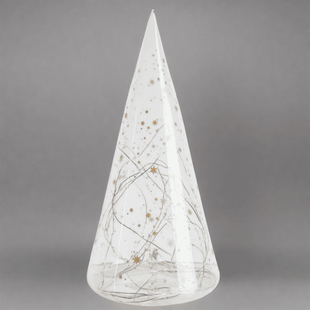 Räder LED Glass Fir XL Stars Gold