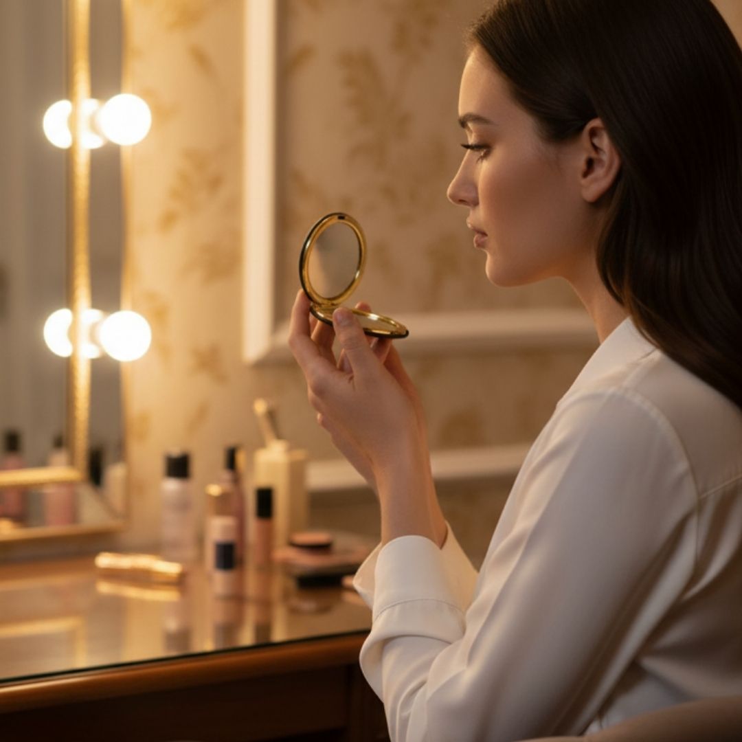 Round Compact Mirror