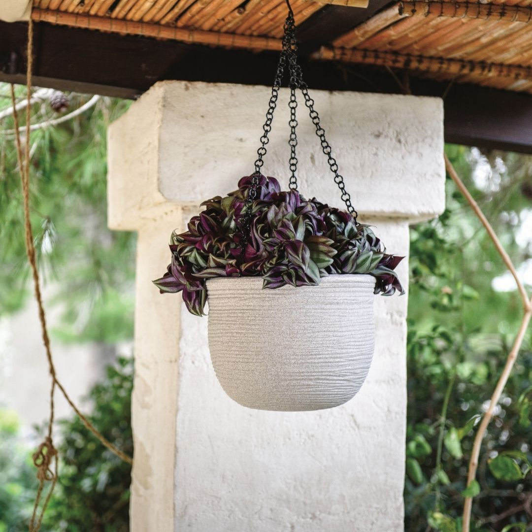 Shabby Hanging Pot Corda - Off White