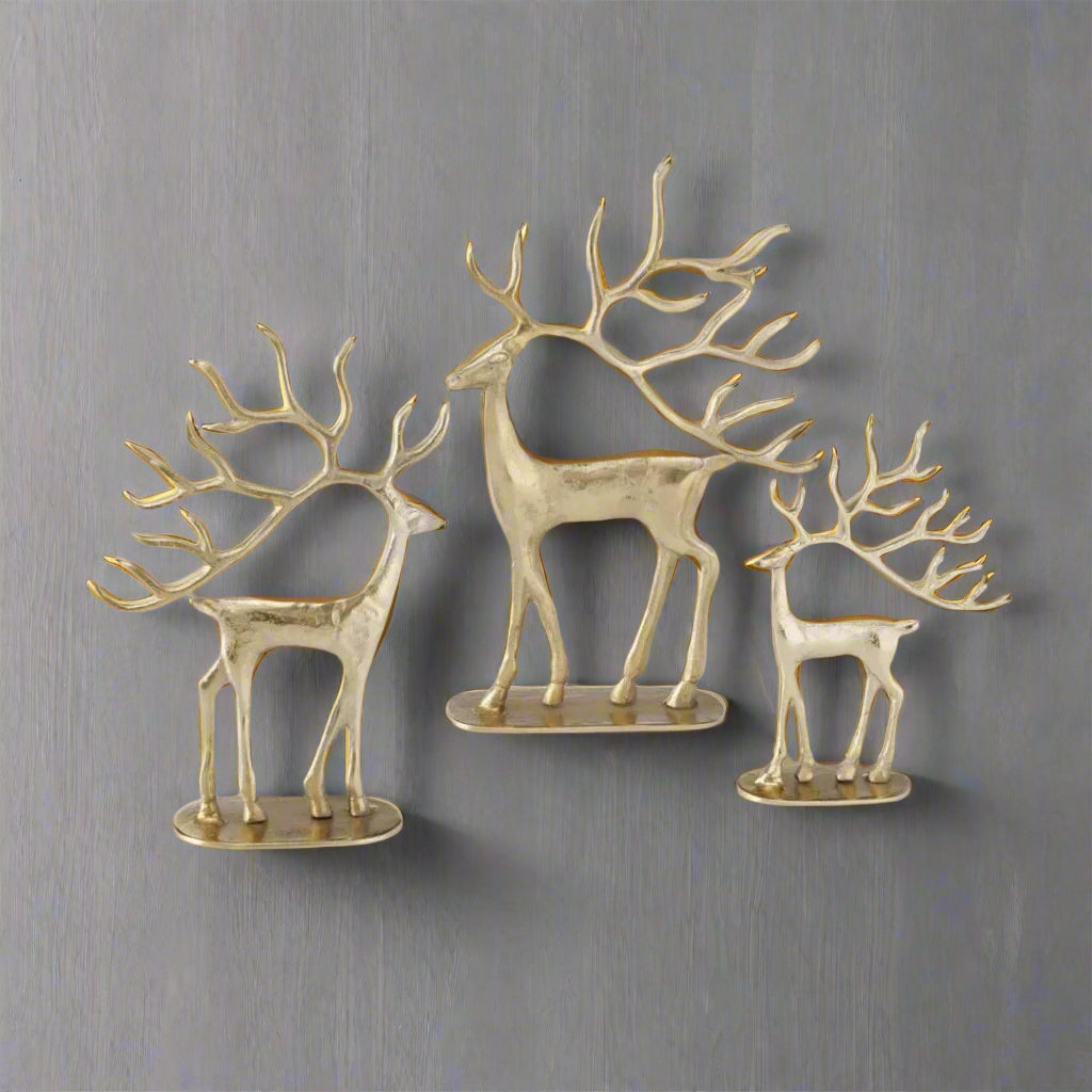 Standing Deer Figurine Trollah Gold