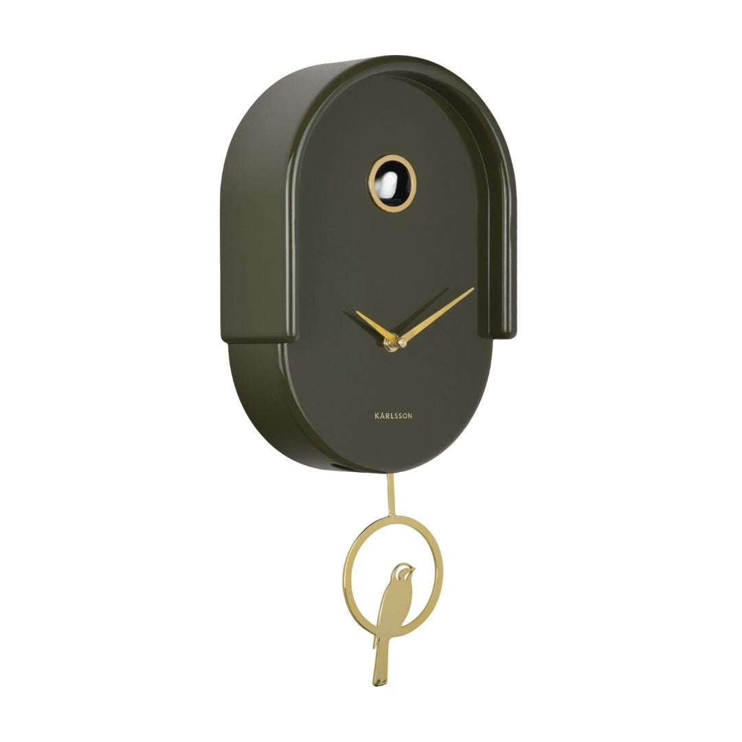 Wall Clock Tweet - Luxury Green