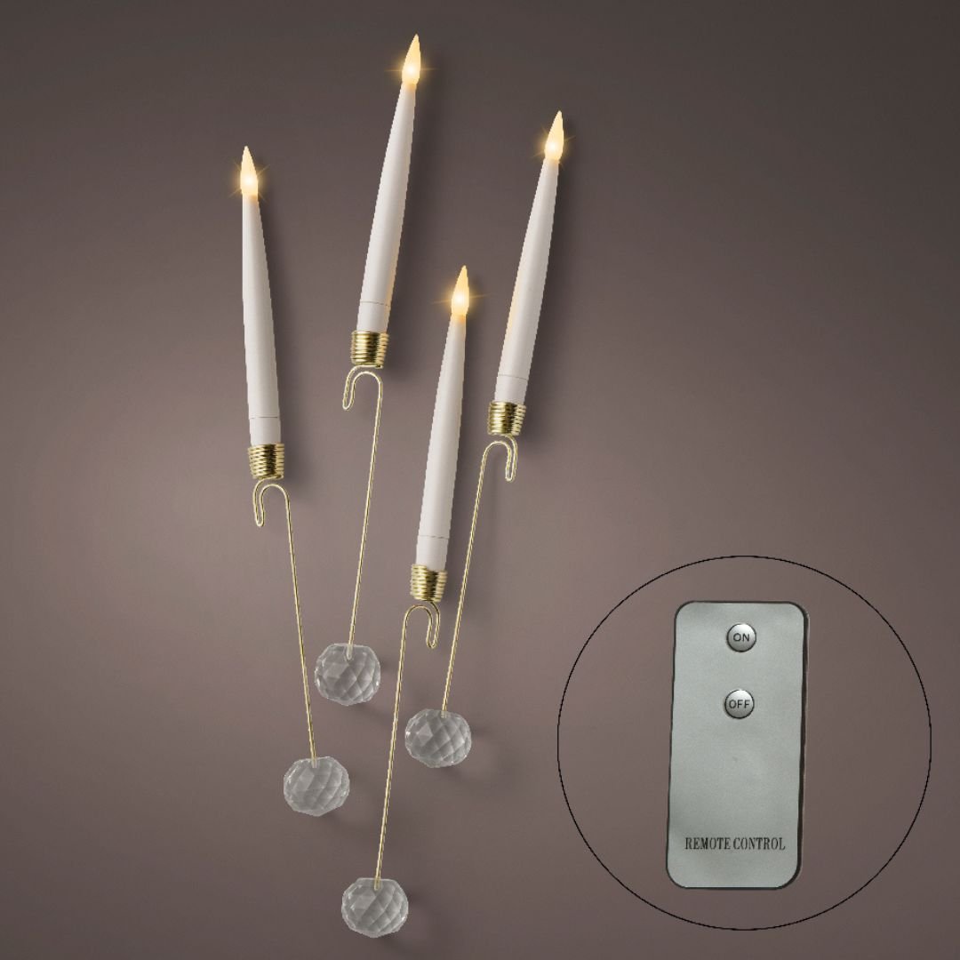 White Magic Tree Candles With Jewel