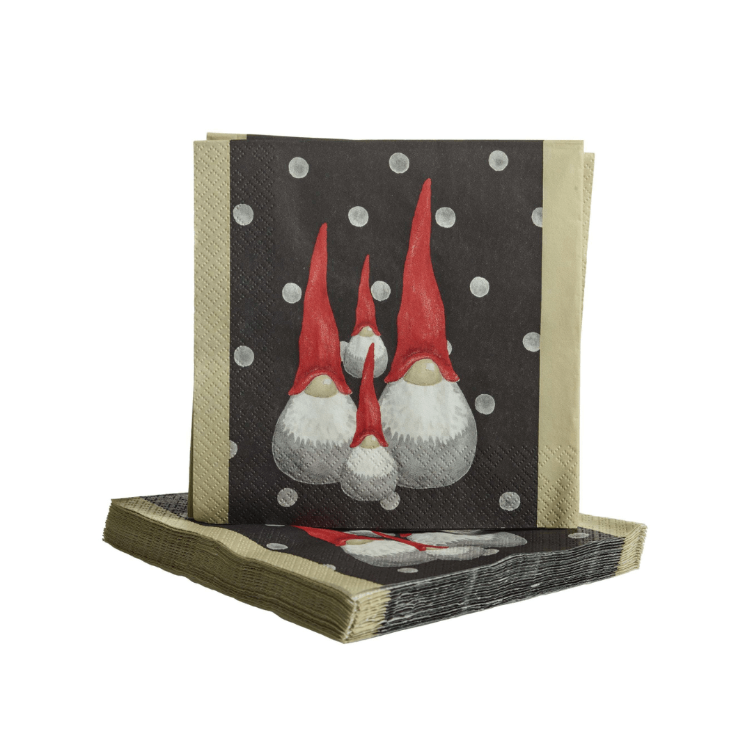 Christmas Paper Napkins Santa High Hat 25x25cm