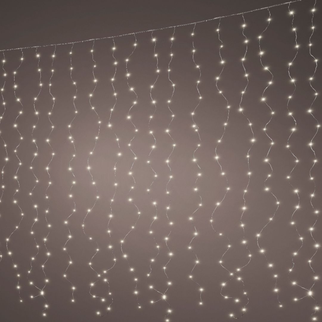 Micro LED Curtain Lights 400 LED - Warm White