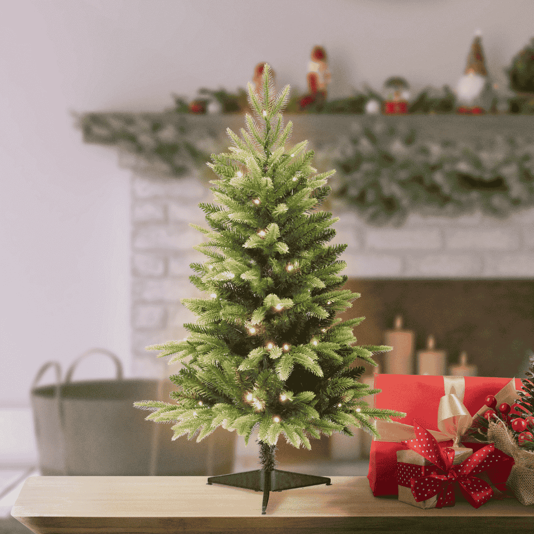 3ft Mini Pre - Lit Parque Green Artificial Christmas Tree