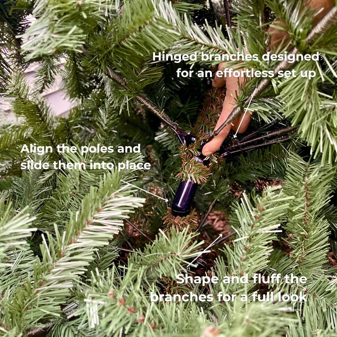 7.5ft Pre-Lit Slim Kensington Fir Artificial Christmas Tree