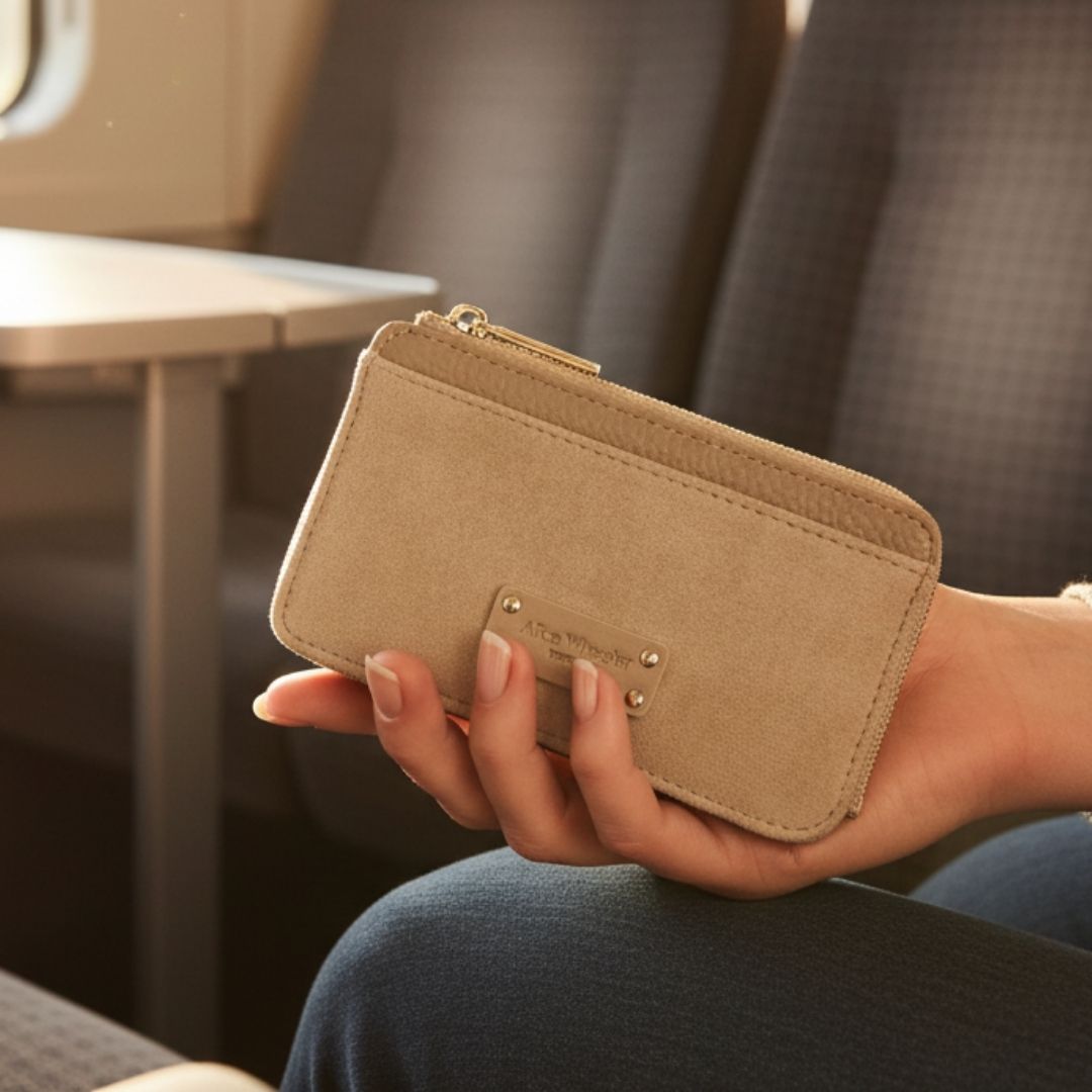 Suede Kensington Coin Purse Mink