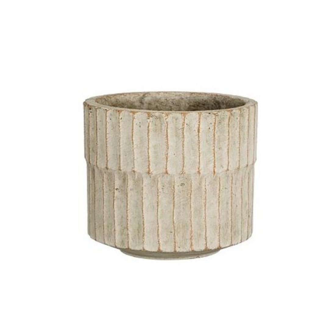 Apiro Indoor Pot Round Off White