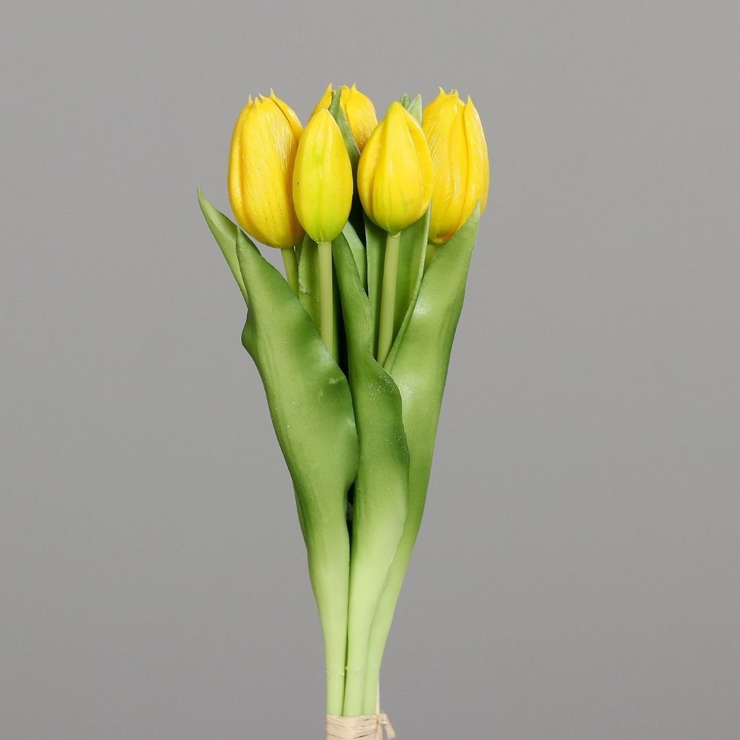 Artificial Tulip Bunch Yellow - 31cm